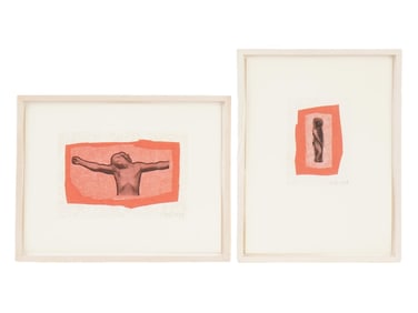 LOT OF TWO COLLAGES FROM JESUS SERIES BY KIKI SMITH
