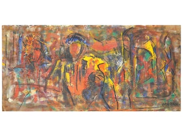 FRENCH PAINTING BY GEN PAUL ABSTRACT COMPOSITION