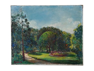 FRENCH PAINTING BY RENE SEYSSAUD PROVENCAL LANDSCAPE