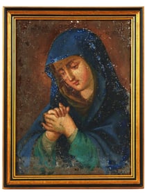PORTRAIT OF MARY MAGDALENE OIL PAINTING ON METAL