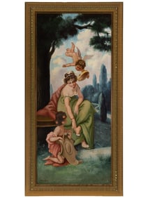 ANTIQUE RUSSIAN ALEXIS PODCHERNIKOFF OIL PAINTING 1912