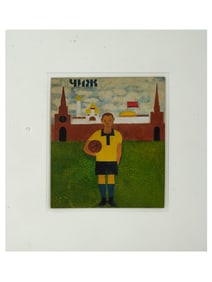 CONSTRUCTIVIST DENISOVSKY MANNER WATERCOLOR PAINTING