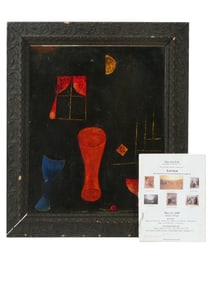 SURREAL SWISS GERMAN OIL PAINTING AFTER PAUL KLEE