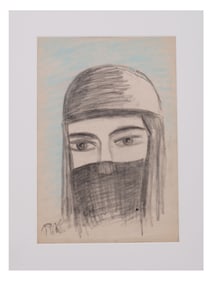 RUSSIAN PORTRAIT PENCIL PAINTING BY PAVEL KUZNETSOV