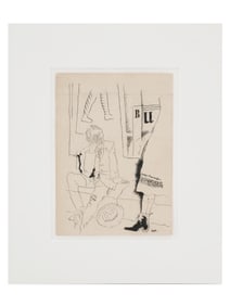 RUSSIAN AVANT GARDE INK PAINTING BY YURI ANNENKOV