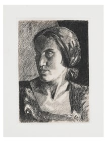 RUSSIAN CHARCOAL PAINTING BY ALEXANDR SAMOKHVALOV