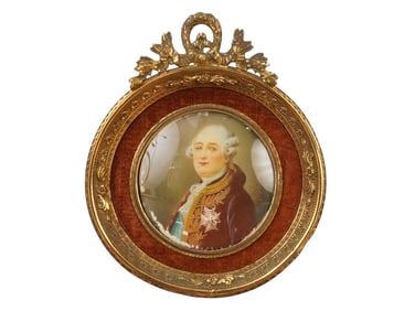 HENRI JOSEPH HESSE MINIATURE PORTRAIT OF LOUIS XVI