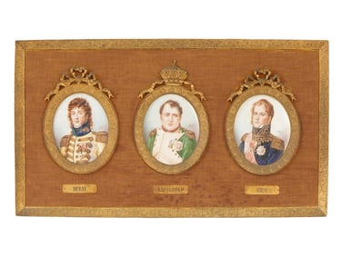 ANTIQUE FRENCH PORTRAIT MINIATURES NAPOLEONIC FIGURES