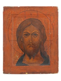ANTIQUE RUSSIAN ORTHODOX SAVIOR JESUS CHRIST ICON