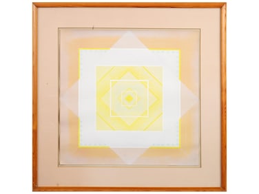 MID CEN AMERICAN ABSTRACT PRINT SIGNED TOM TRICANO