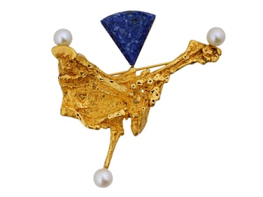 AMERICAN ABSTRACT GOLDEN METAL PIN STANLEY STANGREN