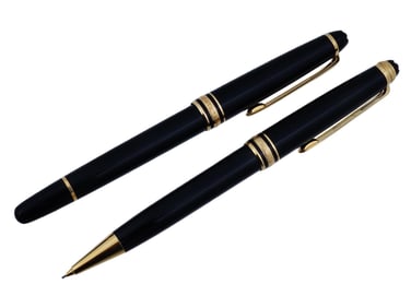 TWO VINTAGE MONTBLANC MEISTERSTUCK PEN AND PENCIL