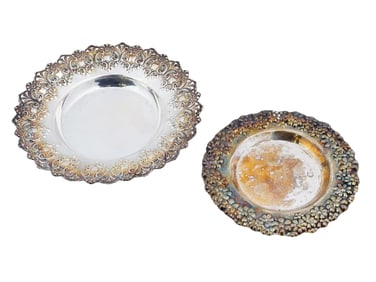 LOT OF OTTOMAN EMPIRE STERLING SILVER PLATES