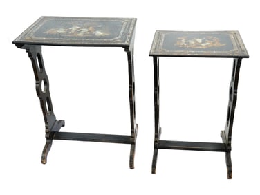 ASIAN MANNER MOTHER OF PEARL WOOD ENTRY TABLES