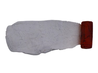 ANCIENT NEAR EASTERN CARVED CARNELIAN CYLINDER SEAL