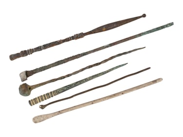 ANCIENT ROMAN BRONZE SILVER MEDICAL TOOLS 100 TO 300 AD