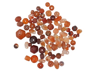 ANCIENT EGYPTIAN CARNELIAN BEADS 1000BC TO 100AD