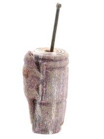 ANCIENT EGYPT ROMAN CARVED MEDICINE CONTAINER WITH TOOL