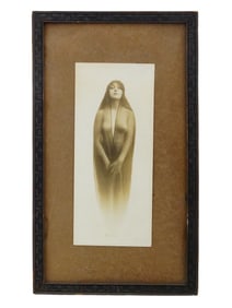 ANTIQUE PHOTOGRAVURE OF JOSEPHINE EARP KALOMA