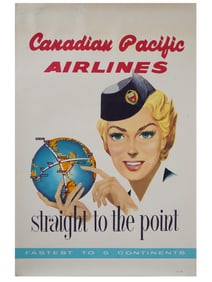 VTG CANADIAN TRAVEL POSTER CANADIAN PACIFIC AIRLINES