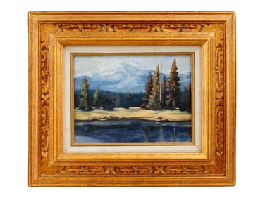 ATTR TO WALTER BAILEY AMERICAN LANDSCAPE OIL PAINTING