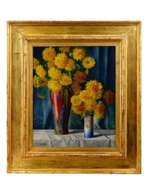 PAINTING ALOIS RAIMUND HEIN STILL LIFE WITH RUDBEKIA
