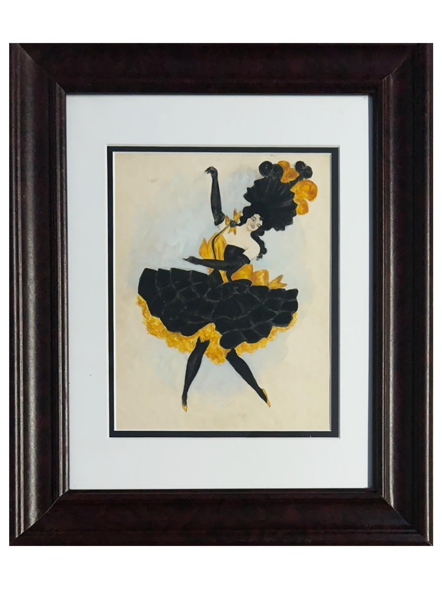 FRENCH GOUACHE PAINTING AFTER HENRI TOULOUSE LAUTREC (1 of 5)