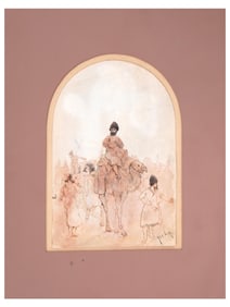 HUNGARIAN MIXED MEDIA PAINTING BY MIHALY VON ZICHY