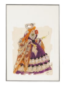 RUSSIAN PAINTING BY MSTISLAV DOBUZHINSKY COSTUME DESIGN