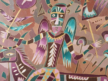 RUSSIAN OIL GENRE SCENE PAINTING BY YURI GORBACHEV