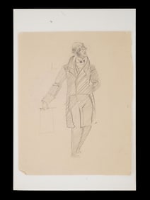 ATTR TO VLADIMIR TATLIN RUSSIAN PAINTING MAN FIGURE