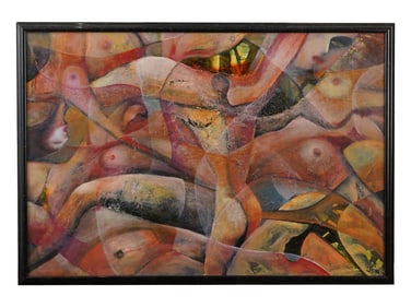 PAVEL NIKOLAYEV RUSSIAN ABSTRACT MIXED MEDIA PAINTING