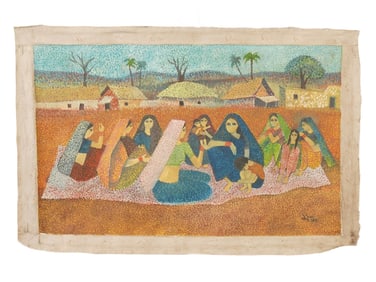 MID CENTURY INDIAN PAINTING SIGNED N. S. BENDRE