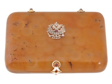 RUSSIAN GOLD SILVER ENAMEL CIGARETTE CASE W DIAMONDS