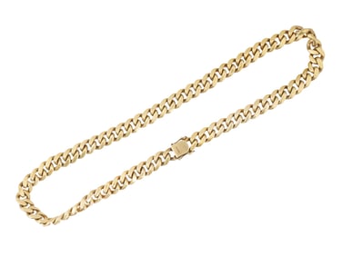 MIAMI CUBAN STERLING SILVER CURB CHAIN NECKLACE
