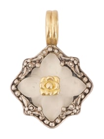 VINTAGE KONSTANTINO GOLD SILVER CLOVER DESIGN PENDANT