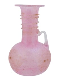 ITALIAN GRAND TOUR SCAVO PINK ART GLASS BOTTLE
