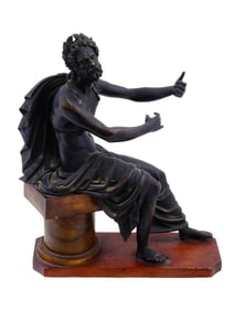 ANTIQUE 19TH C FRENCH NEOCLASSICAL BRONZE SCULPTURE