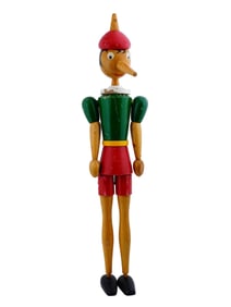 ITALIAN PINOCCHIO WOODEN STRING JOINT DOLL TOY
