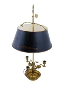 ANTIQUE FRENCH EMPIRE GILT BRONZE BOUILLOTTE LAMP