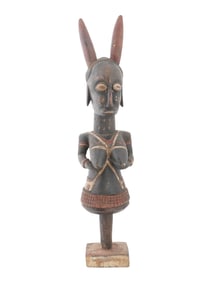 LARGE WEST AFRICA GUINEA CARVED WOOD BAGA FIGURE