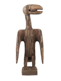 WEST AFRICAN BAGA CARVED BIRD STATUE FROM GUINEA