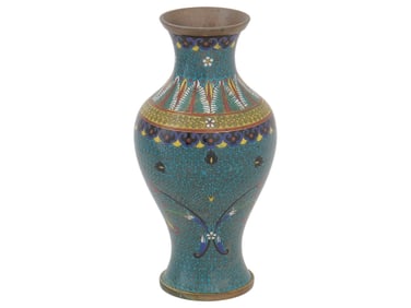 ANTIQUE JAPANESE CLOISONNE ENAMEL VASE