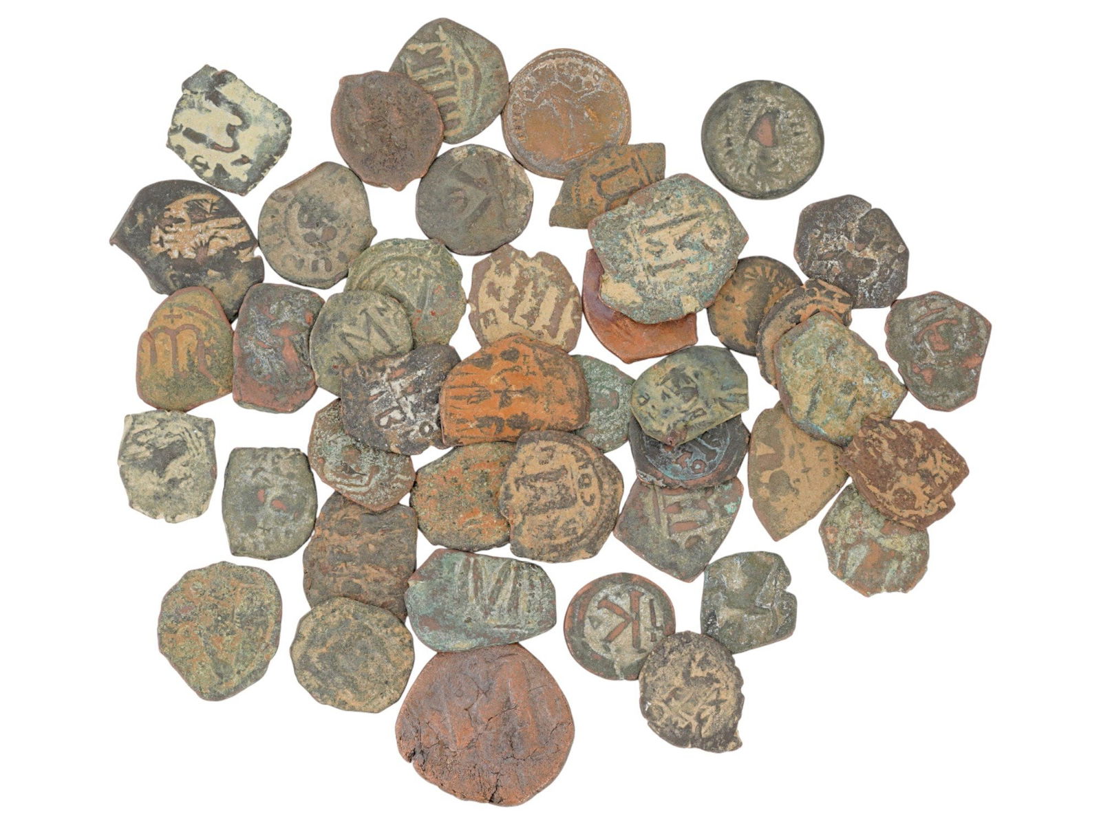 COLLECTION OF ANCIENT ROMAN BYZANTINE BRONZE COINS (1 of 6)