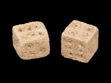 PAIR OF ANCIENT ROMAN EMPIRE STONE DICE