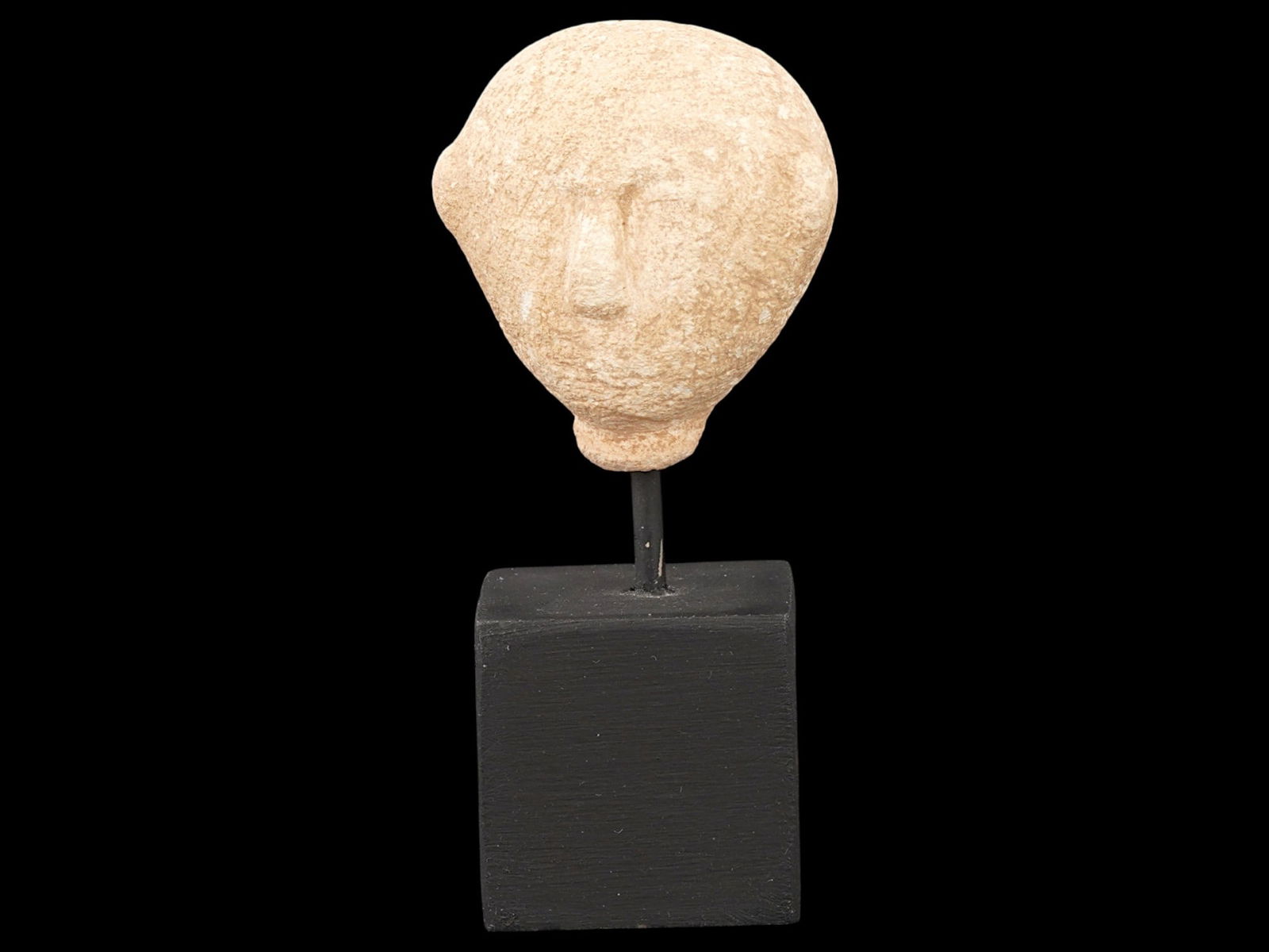 ANCIENT NEAR EASTERN HAND CARVED STONE HEAD IDOL (1 of 6)