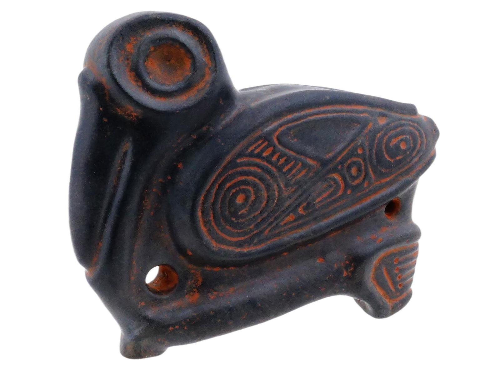 ANCIENT PRE COLUMBIAN TAINO HARD STONE BIRD FIGURINE (1 of 7)