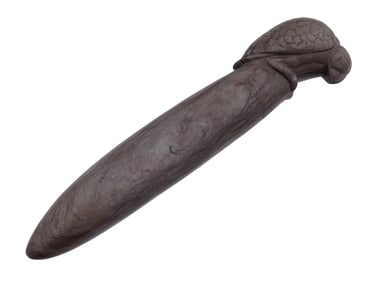 ANCIENT PRE COLUMBIAN MAYAN HARD STONE DAGGER