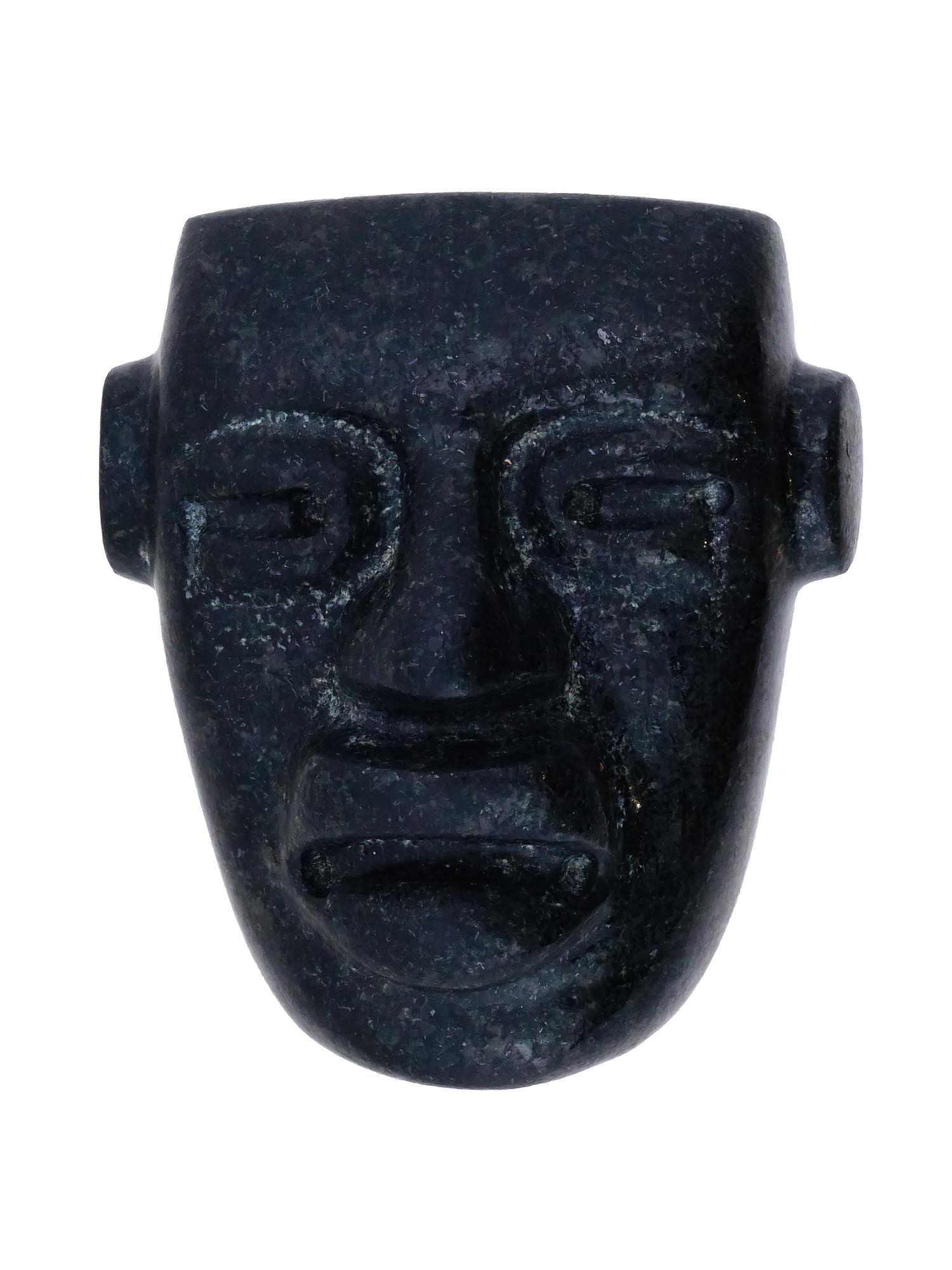 PRE COLUMBIAN AMERICA OLMEC CARVED HARDSTONE MASK (1 of 8)
