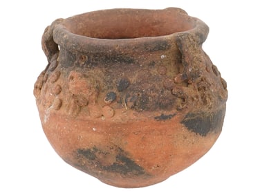 ANCIENT PRE COLUMBIAN TERRACOTTA VASE OF BULBOUS FORM